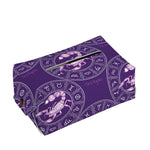 Purple Scorpio Zodiac Pattern Print Rectangle Tissue Box Cover