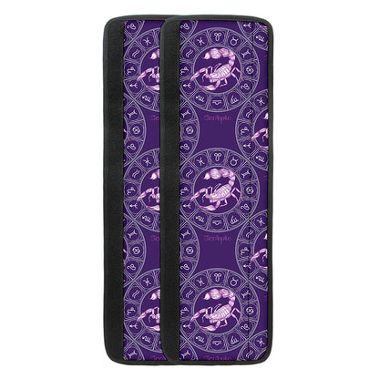 Purple Scorpio Zodiac Pattern Print Refrigerator Handle Covers