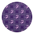 Purple Scorpio Zodiac Pattern Print Round Blanket