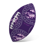 Purple Scorpio Zodiac Pattern Print Rugby Ball
