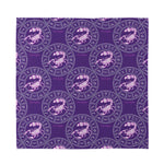 Purple Scorpio Zodiac Pattern Print Silk Bandana
