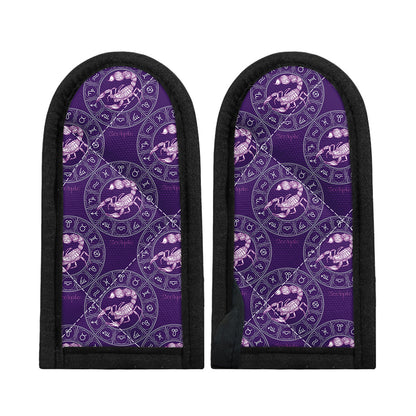 Purple Scorpio Zodiac Pattern Print Skillet Handle Cover