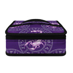 Purple Scorpio Zodiac Pattern Print Small Lunch Bag