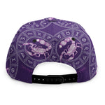 Purple Scorpio Zodiac Pattern Print Snapback Cap