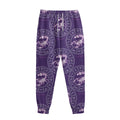 Purple Scorpio Zodiac Pattern Print Sweatpants