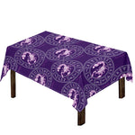 Purple Scorpio Zodiac Pattern Print Tablecloth