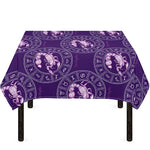 Purple Scorpio Zodiac Pattern Print Tablecloth