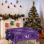 Purple Scorpio Zodiac Pattern Print Tablecloth