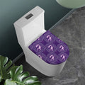 Purple Scorpio Zodiac Pattern Print Toilet Lid Cover