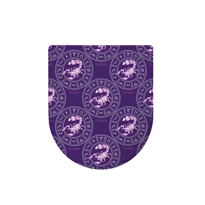 Purple Scorpio Zodiac Pattern Print Toilet Lid Cover