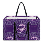 Purple Scorpio Zodiac Pattern Print Utility Tote Bag