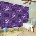 Purple Scorpio Zodiac Pattern Print Wall Sticker
