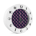 Purple Seahorse Pattern Print Alarm Clock