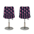 Purple Seahorse Pattern Print Bar Stool Covers