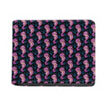 Purple Seahorse Pattern Print Bifold Wallet