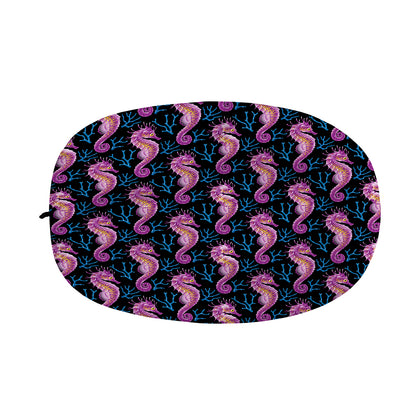 Purple Seahorse Pattern Print Car Side Mirror Covers