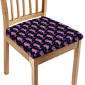 Purple Seahorse Pattern Print Chair Cushion Cover