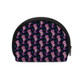 Purple Seahorse Pattern Print Coin Purse