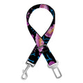 Purple Seahorse Pattern Print Dog Seat Belt