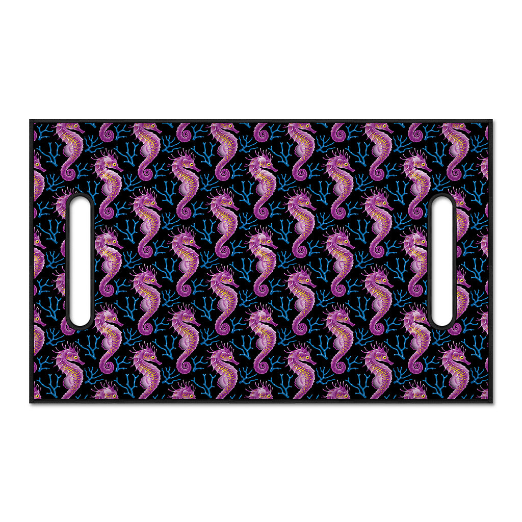Purple Seahorse Pattern Print Golf Cart Seat Cover