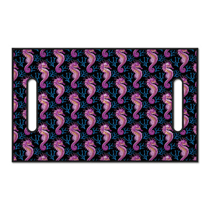 Purple Seahorse Pattern Print Golf Cart Seat Cover