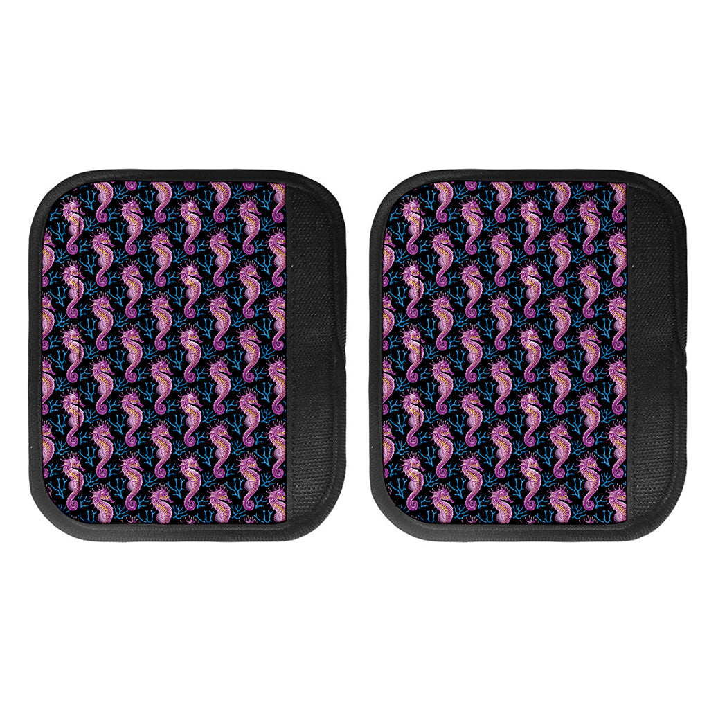 Purple Seahorse Pattern Print Handle Covers