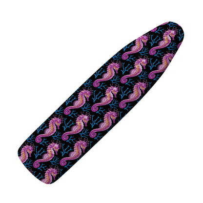 Purple Seahorse Pattern Print Ironing Board Cover