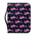 Purple Seahorse Pattern Print Leather Bible Cover