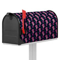Purple Seahorse Pattern Print Mailbox Cover