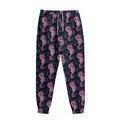 Purple Seahorse Pattern Print Sweatpants
