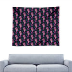 Purple Seahorse Pattern Print Tapestry