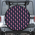 Purple Seahorse Pattern Print Tire Cover
