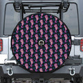 Purple Seahorse Pattern Print Tire Cover With Camera Hole
