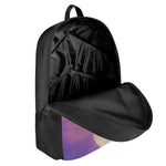 Purple Sky And Full Moon Print 17 Inch Backpack