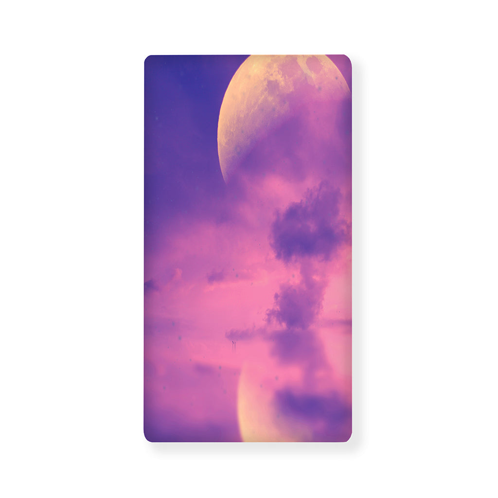 Purple Sky And Full Moon Print Baby Crib Sheet