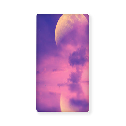 Purple Sky And Full Moon Print Baby Crib Sheet