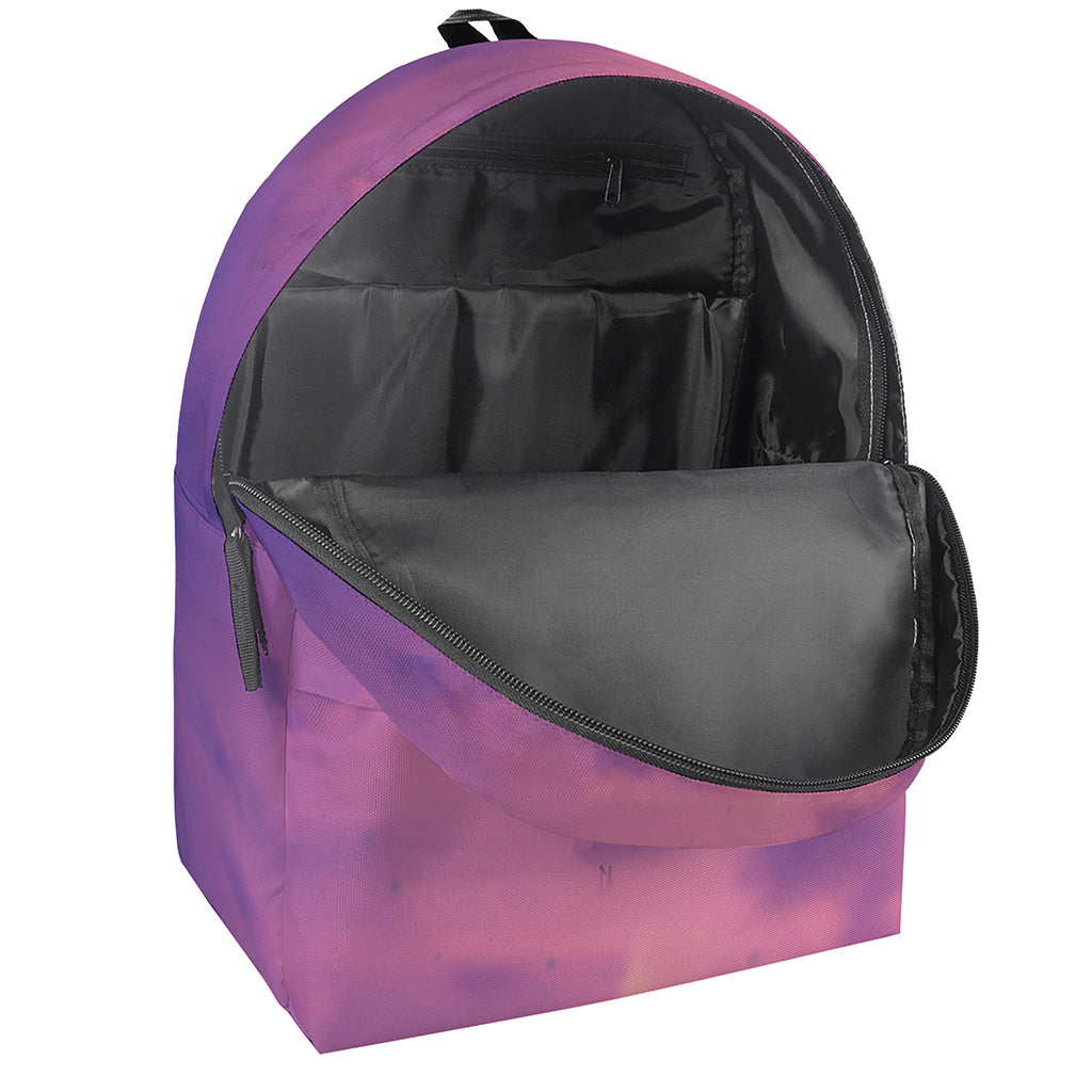 Purple Sky And Full Moon Print Backpack