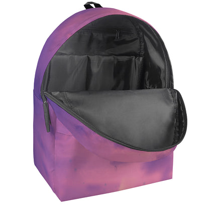 Purple Sky And Full Moon Print Backpack