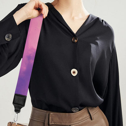 Purple Sky And Full Moon Print Bag Strap