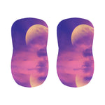 Purple Sky And Full Moon Print Bar Stool Covers