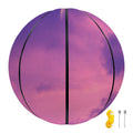 Purple Sky And Full Moon Print Basketball