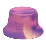 Purple Sky And Full Moon Print Bucket Hat