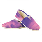 Purple Sky And Full Moon Print Casual Shoes