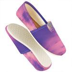 Purple Sky And Full Moon Print Casual Shoes