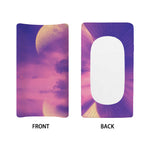 Purple Sky And Full Moon Print Changing Pad Cover