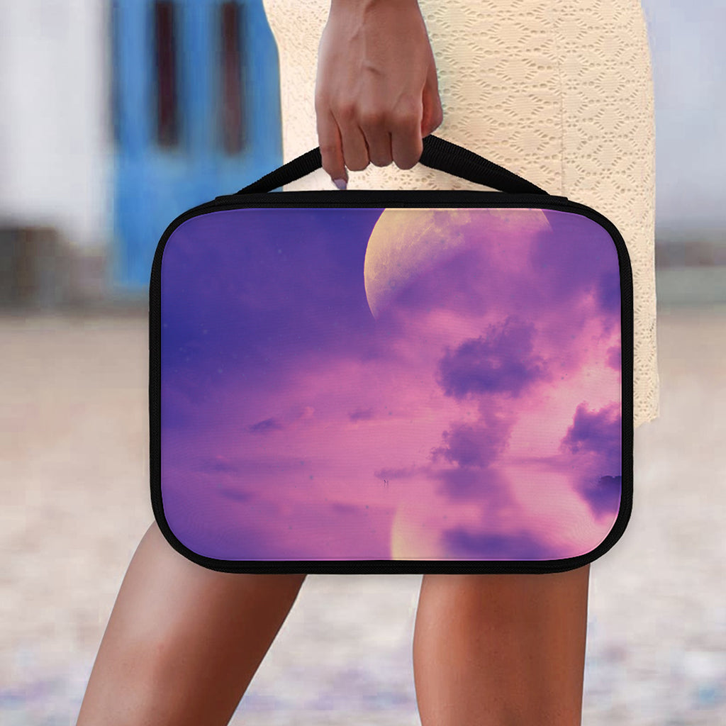 Purple Sky And Full Moon Print Classic Bible Case