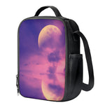 Purple Sky And Full Moon Print Crossbody Lunch Bag