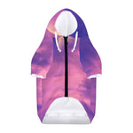 Purple Sky And Full Moon Print Dog Zip Up Hoodie