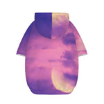 Purple Sky And Full Moon Print Dog Zip Up Hoodie