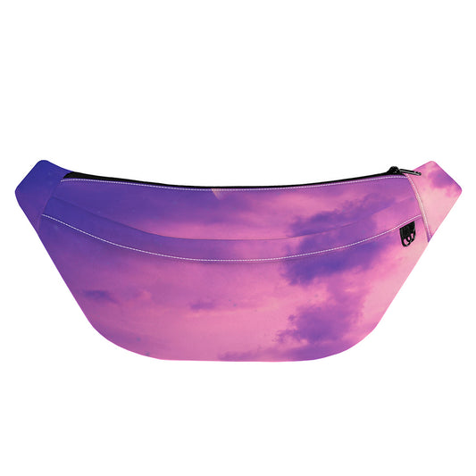 Purple Sky And Full Moon Print Fanny Pack